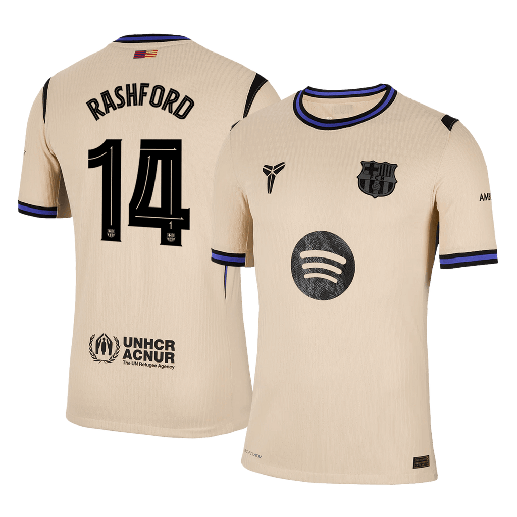 Barcelona RASHFORD #14 Away Soccer Jersey Authentic 2025/26 - UCL Edition - Football Shirt | SmartJerseys | Official Quality