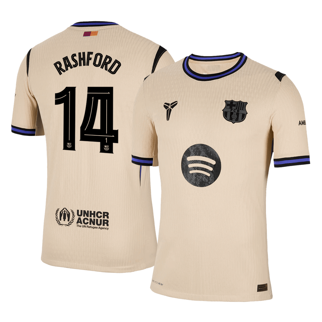 Barcelona RASHFORD #14 Away Soccer Jersey Authentic 2025/26 - UCL Edition - Football Shirt | SmartJerseys | Official Quality