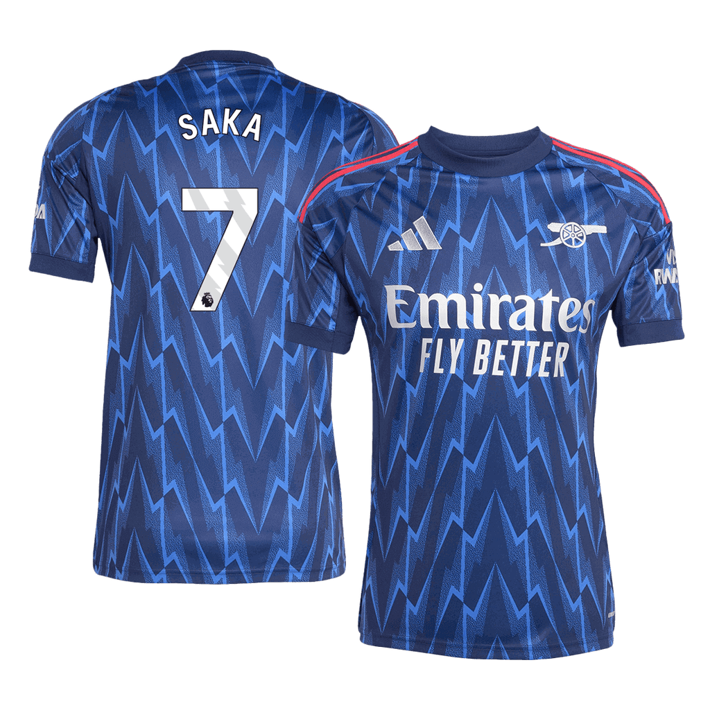 Arsenal SAKA #7 Away Soccer Jersey 2025/26 - Football Shirt | SmartJerseys | Official Quality