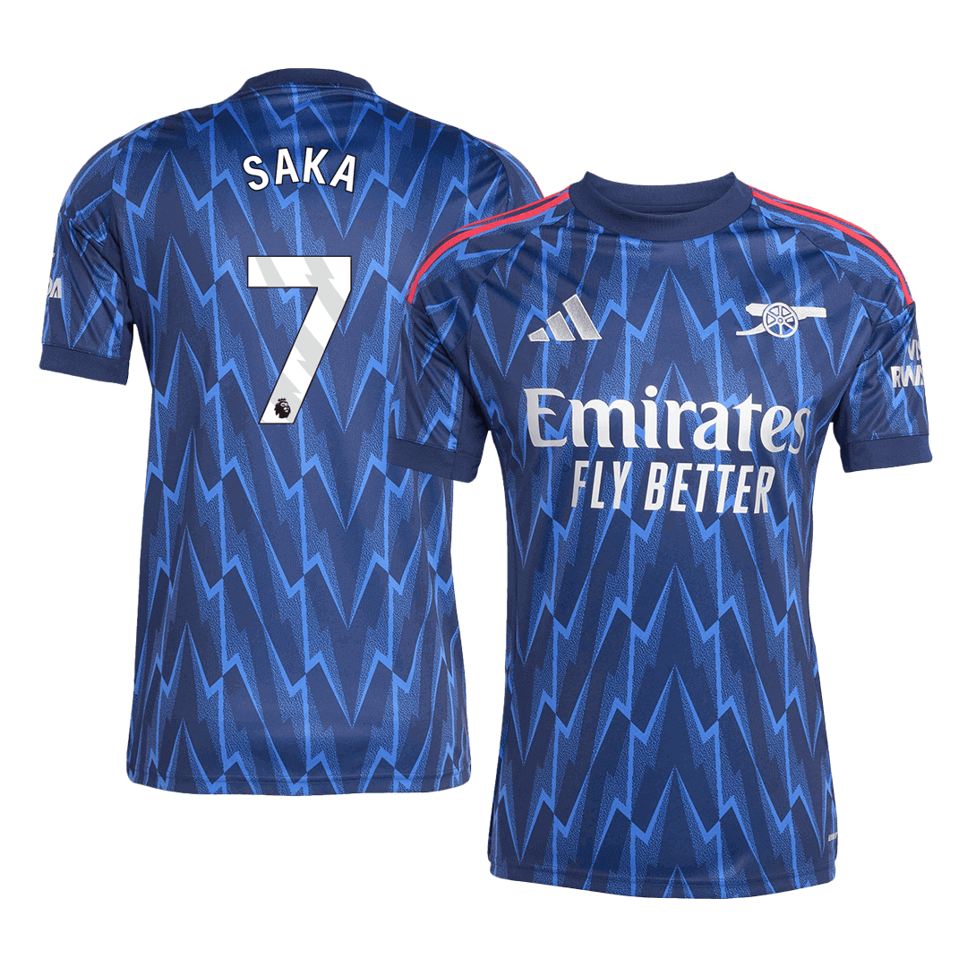 Arsenal SAKA #7 Away Soccer Jersey 2025/26 - Football Shirt | SmartJerseys | Official Quality