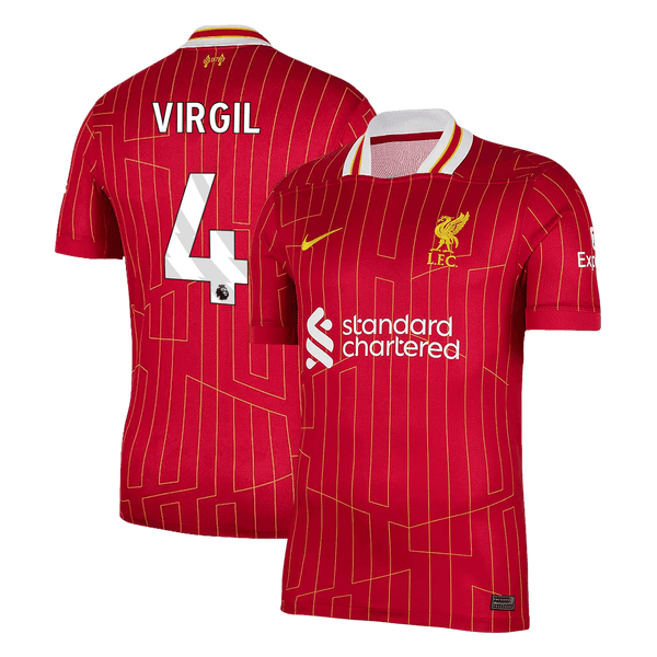 Liverpool VIRGIL #4 Home Soccer Jersey 2024/25 - Football Shirt | SmartJerseys | Official Quality