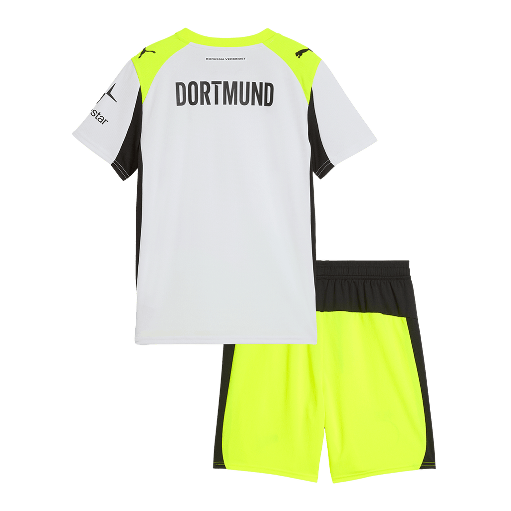 25/26 Kid's Borussia Dortmund Away Kit(Jersey+Shorts) Gray