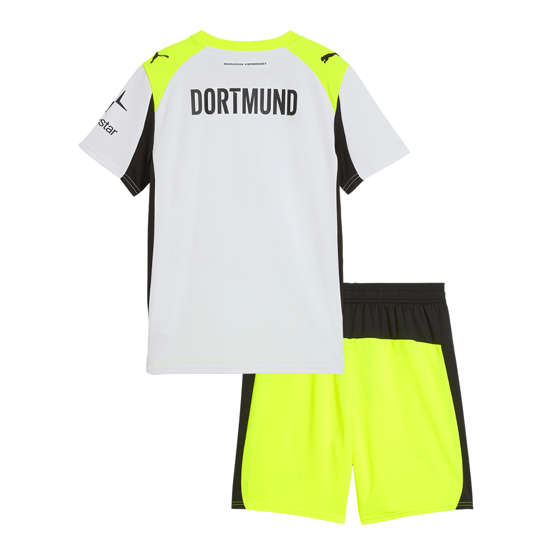 25/26 Kid's Borussia Dortmund Away Kit(Jersey+Shorts) Gray