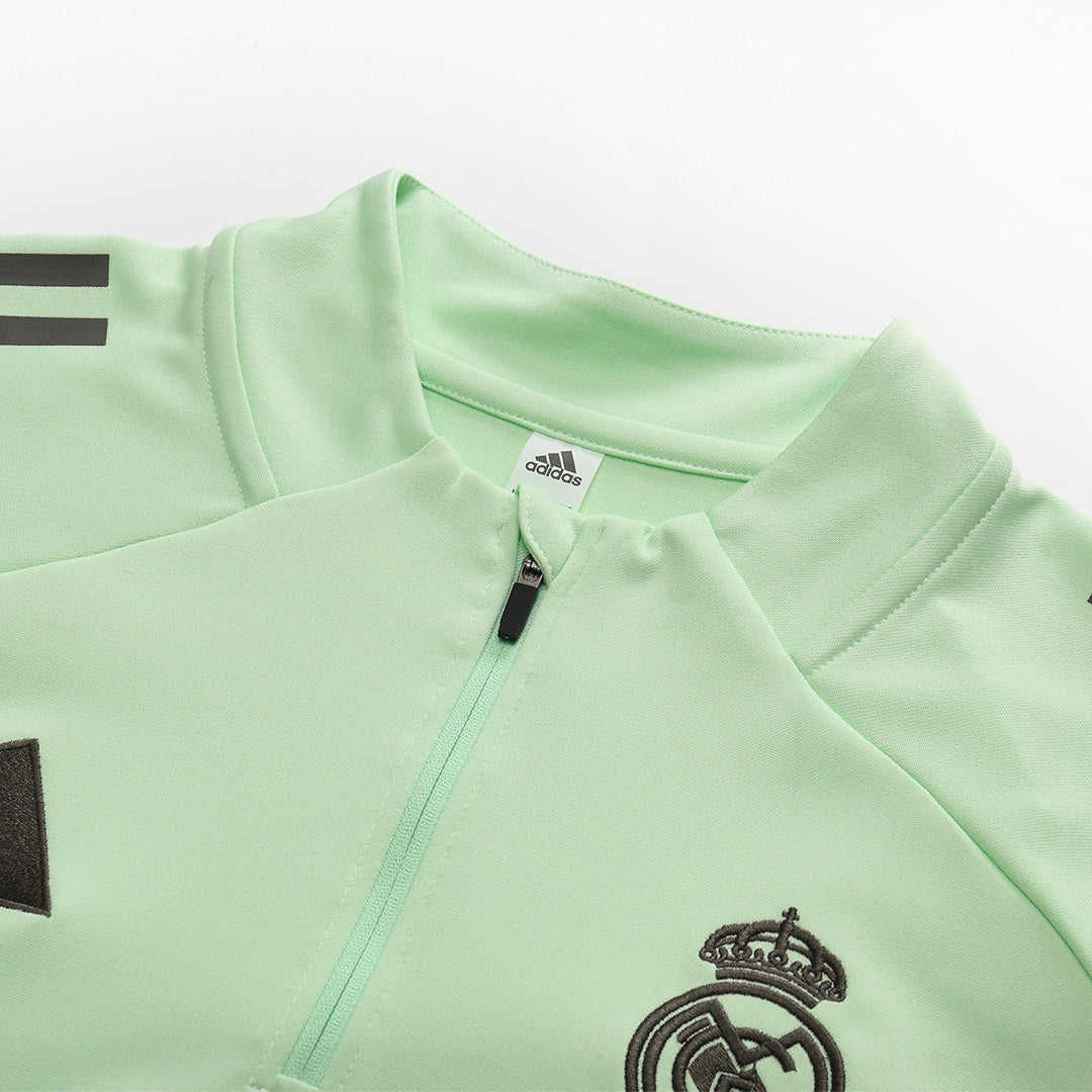 Conjunto de sudadera con cremallera del Real Madrid para niño (camiseta y pantalón) 25/26 Verde