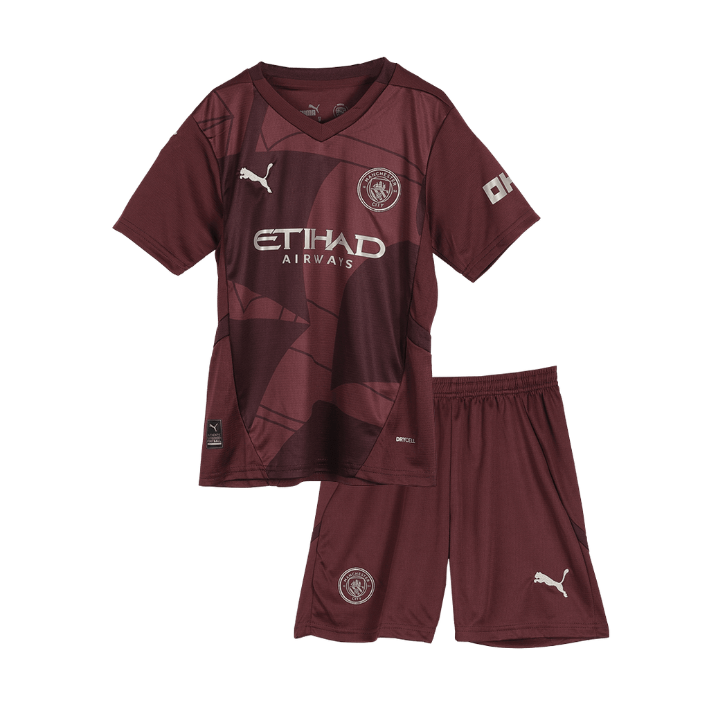Manchester City Third Away Jersey Kit 2024/25 Kids(Jersey+Shorts)