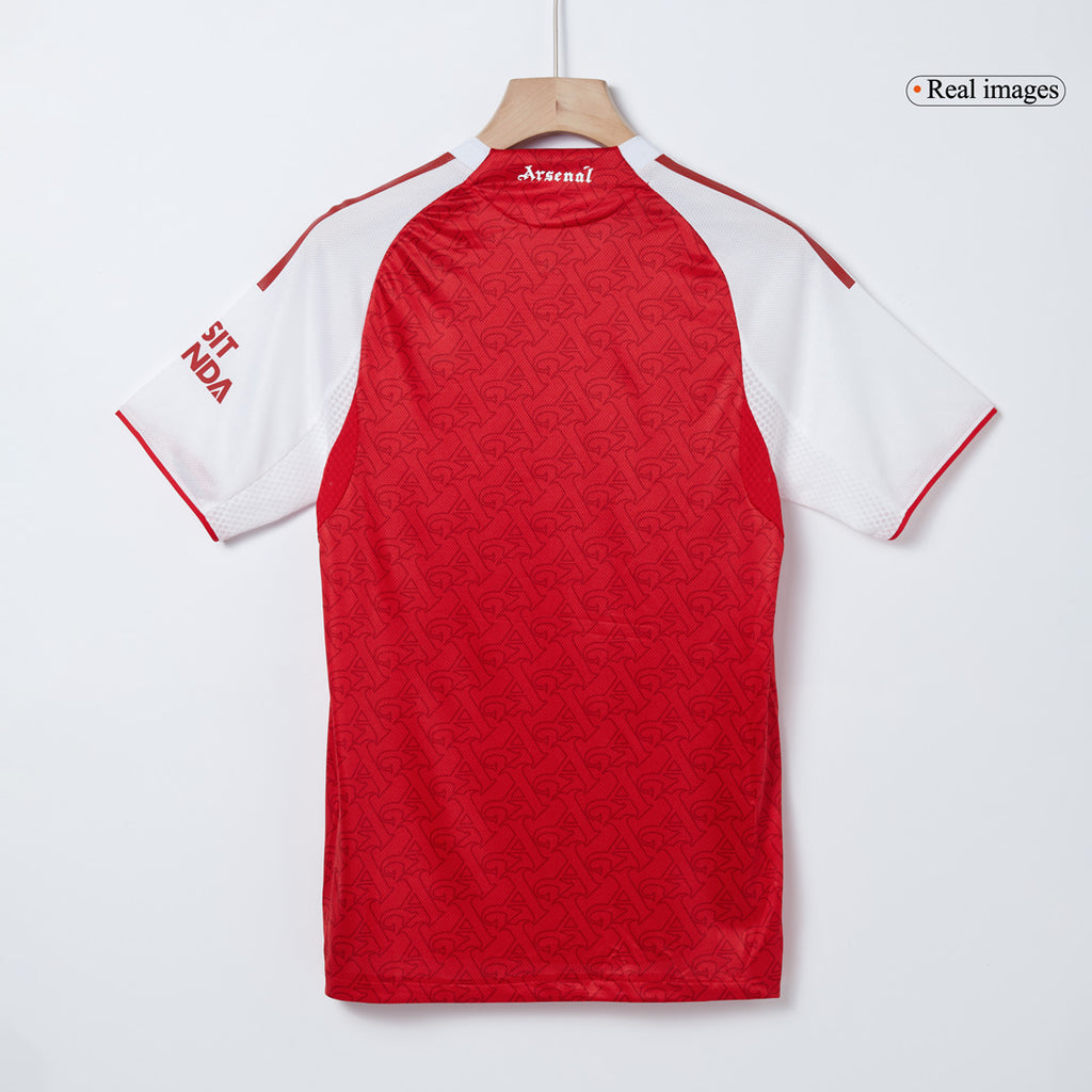 SALIBA #2 Authentic Arsenal Home Soccer Jersey 2025/26 Red