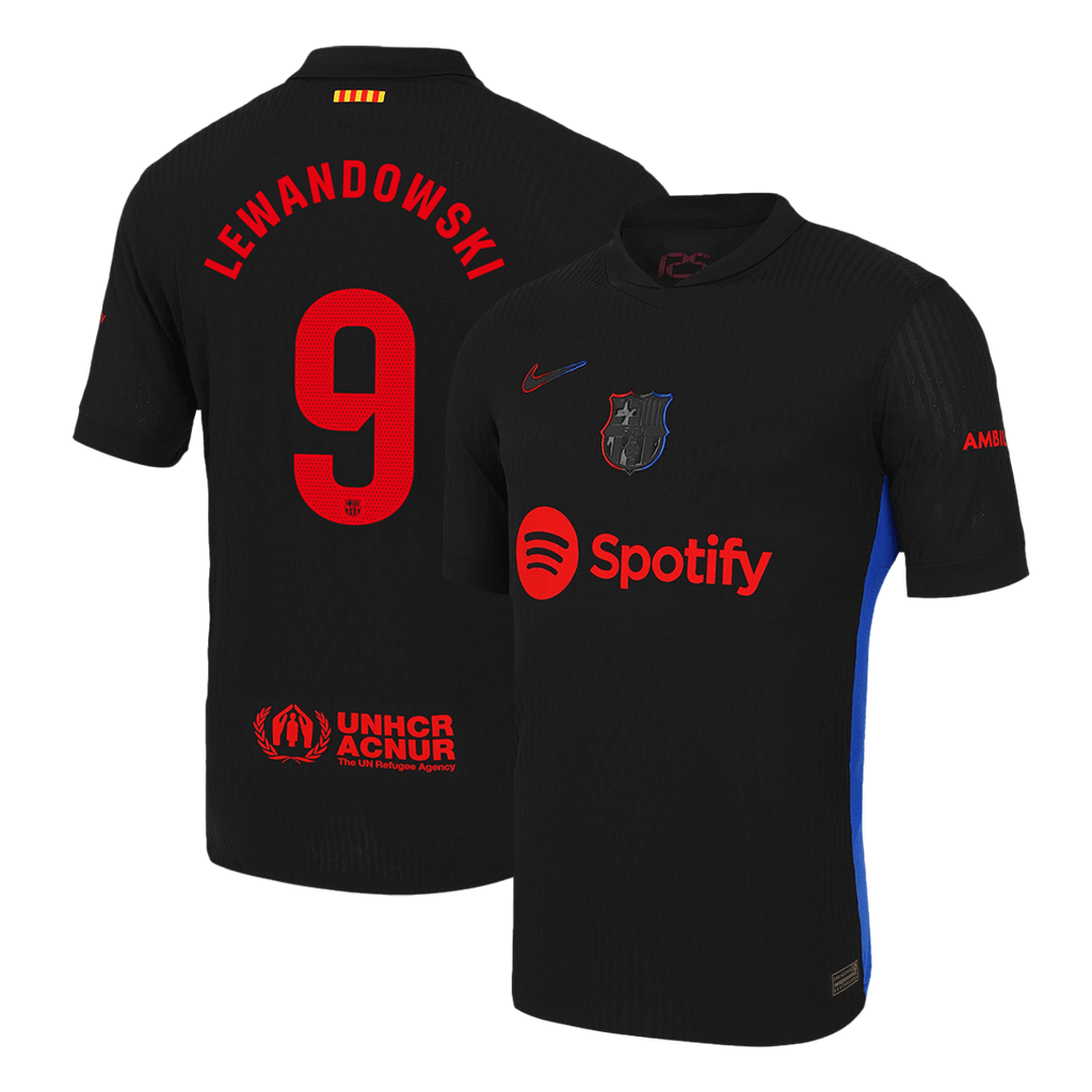 Barcelona LEWANDOWSKI #9 Away Soccer Jersey Authentic 2024/25 - Football Shirt | SmartJerseys | Official Quality