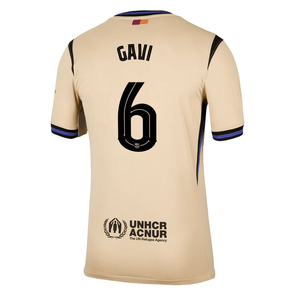 Camiseta de visitante del Barcelona GAVI #6 2025/26 - Edición UCL