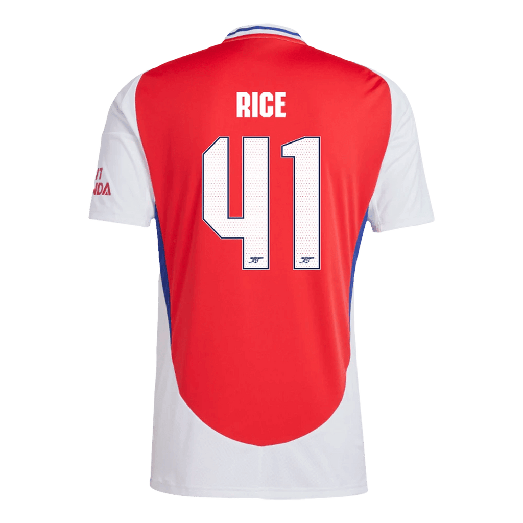 Camiseta local del Arsenal RICE n.° 41 2024/25 - Edición UCL