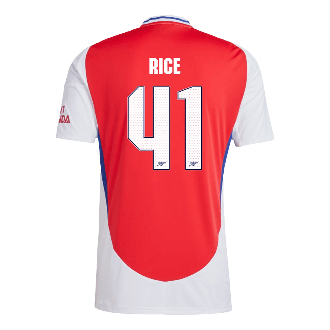 Camiseta local del Arsenal RICE n.° 41 2024/25 - Edición UCL