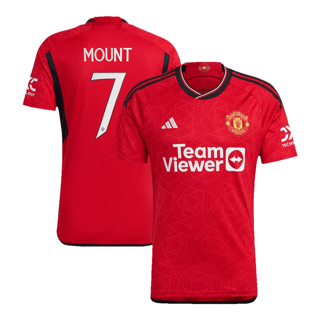 Manchester United MOUNT #7 Home Jersey 2023/24 - UCL Edition - Football Shirt | SmartJerseys | Official Quality