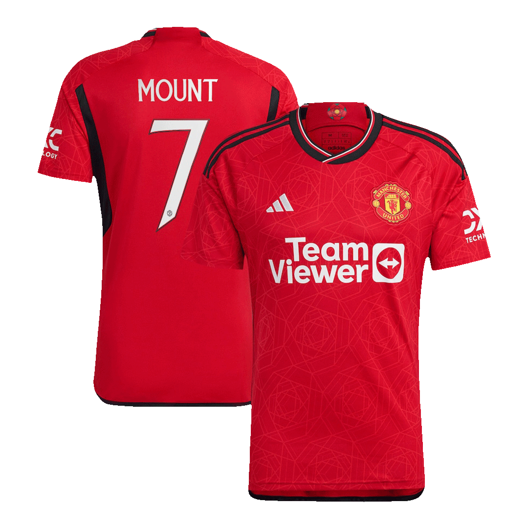 Manchester United MOUNT #7 Home Jersey 2023/24 - UCL Edition - Football Shirt | SmartJerseys | Official Quality