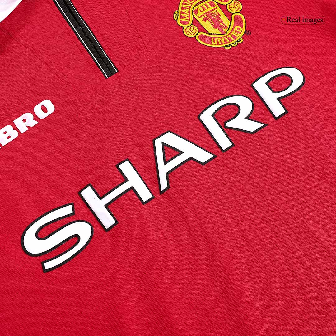 Maillot rétro domicile de Manchester United 1998/99 - Manches longues