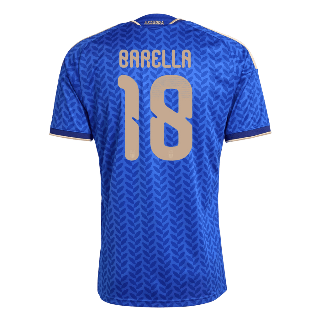 BARELLA #18 Italy Home Soccer Jersey World Cup 2026 Blue