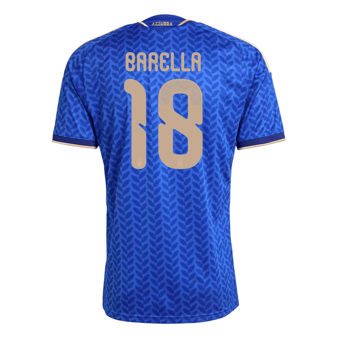 BARELLA #18 Italy Home Soccer Jersey World Cup 2026 Blue