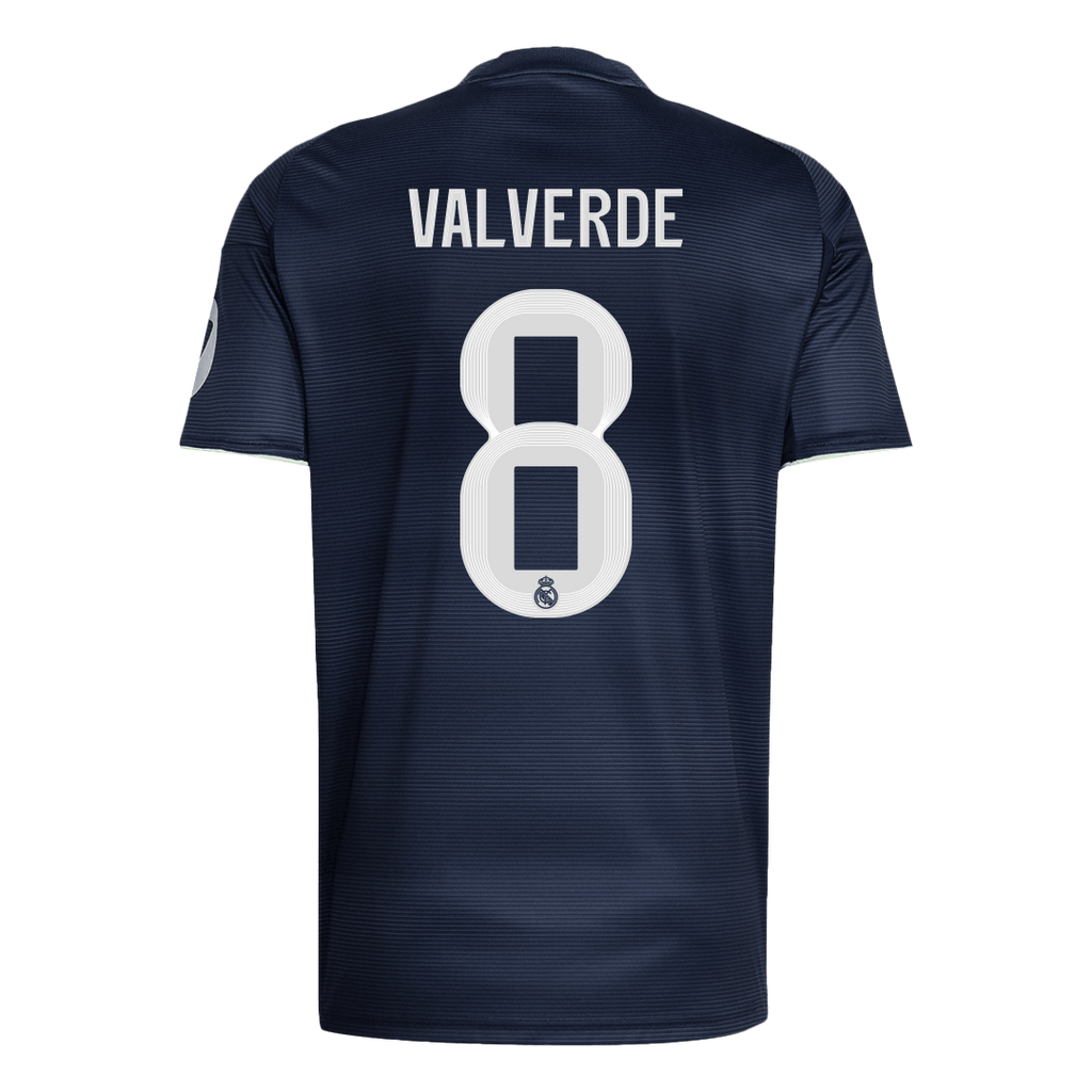 Real Madrid VALVERDE #8 Away Soccer Jersey 2025/26