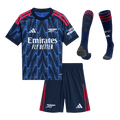 Kid's Arsenal Away Soccer Jersey Kit(Jersey+Shorts+Socks) 2025/26 Blue - Football Shirt | SmartJerseys | Official Quality