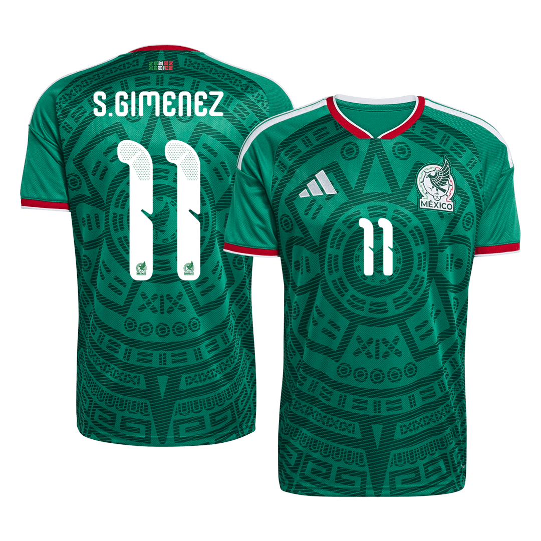 S.GIMENEZ#11 Mexico Home Soccer Jersey World Cup 2026 Green - Football Shirt | SmartJerseys | Official Quality