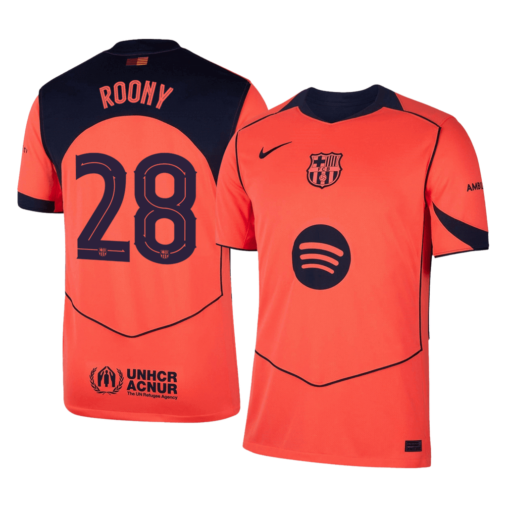 Barcelona ROONY #28 Third Away Soccer Jersey 2025/26 - Football Shirt | SmartJerseys | Official Quality
