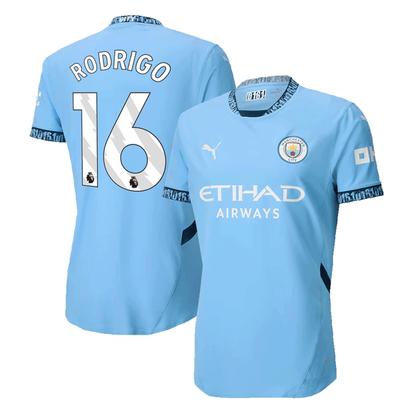 Manchester City RODRIGO #16 Home Jersey Authentic 2024/25 - Football Shirt | SmartJerseys | Official Quality