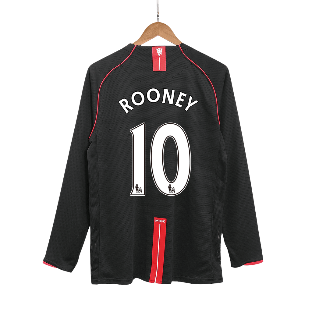 Manchester United ROONEY #10 Away Soccer Jersey Retro 2007/08 - Long Sleeve - Football Shirt | SmartJerseys | Official Quality