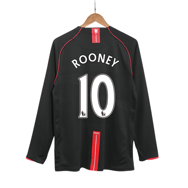 Manchester United ROONEY #10 Away Soccer Jersey Retro 2007/08 - Long Sleeve - Football Shirt | SmartJerseys | Official Quality