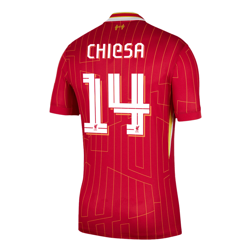 Liverpool CHIESA #14 Home Soccer Jersey 2024/25 - UCL Edition