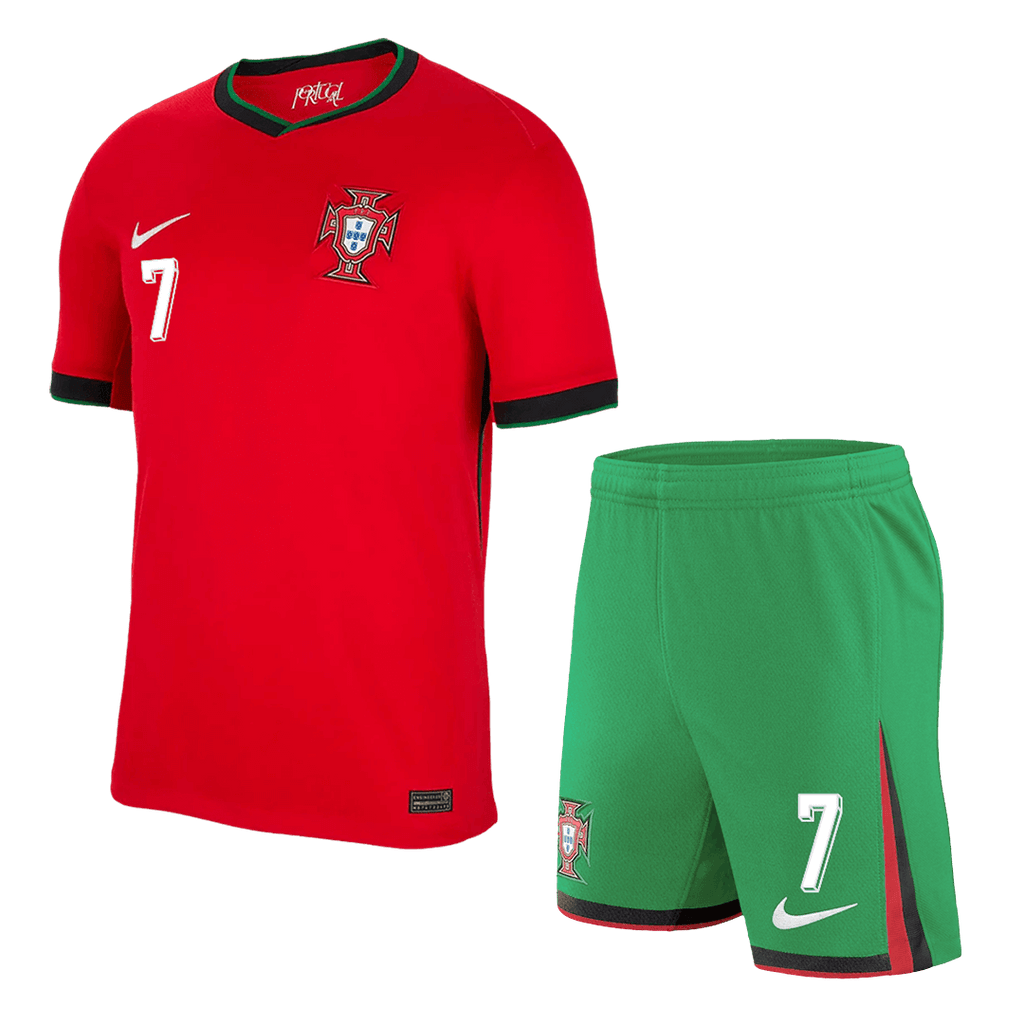 Portugal RONALDO #7 Home Jersey Kit EURO 2024 (Jersey+Shorts) - Football Shirt | SmartJerseys | Official Quality