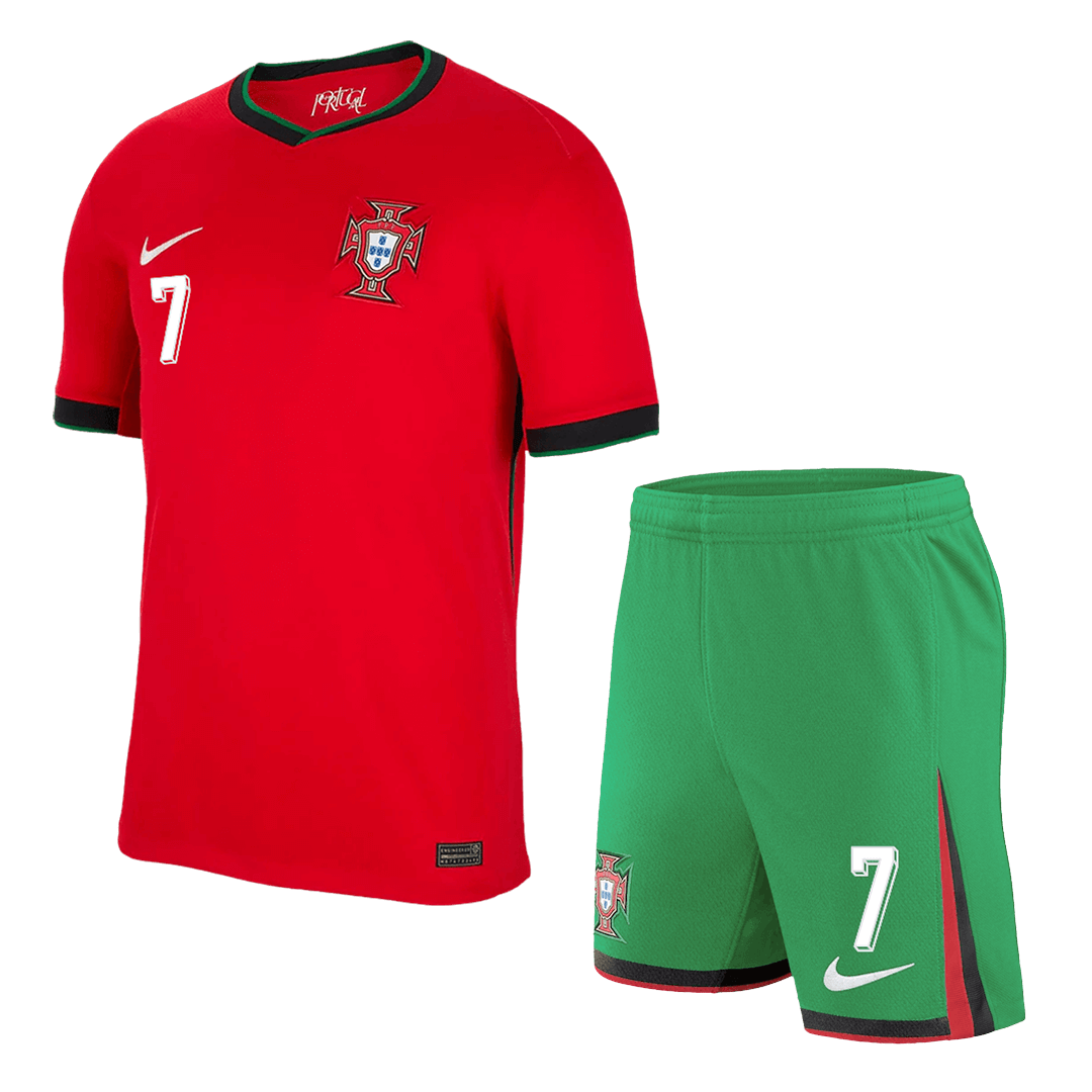 Portugal RONALDO #7 Home Jersey Kit EURO 2024 (Jersey+Shorts) - Football Shirt | SmartJerseys | Official Quality