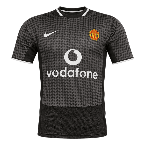 Men Retro Fan Version 2003/05 Manchester United Away Soccer Jersey Black