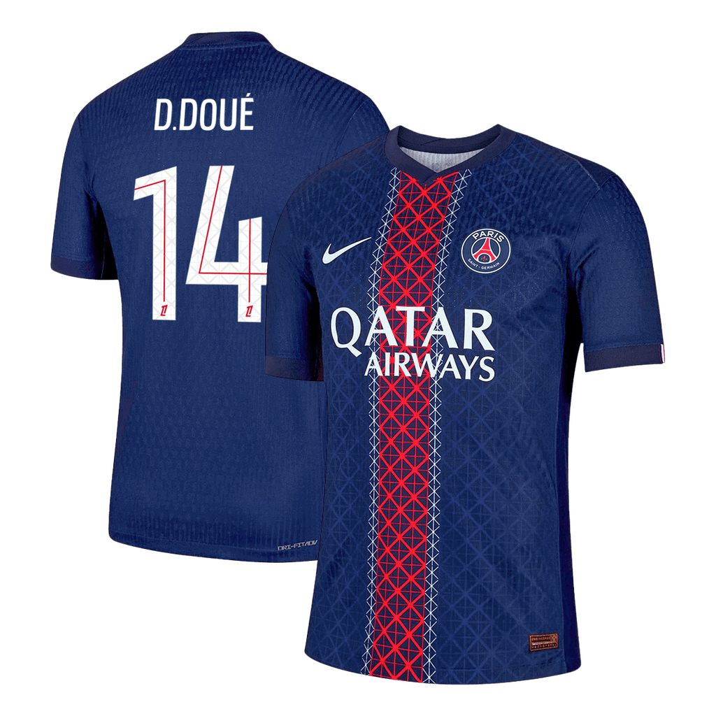 PSG D.DOUÉ #14 Home Soccer Jersey Authentic 2025/26 - Football Shirt | SmartJerseys | Official Quality