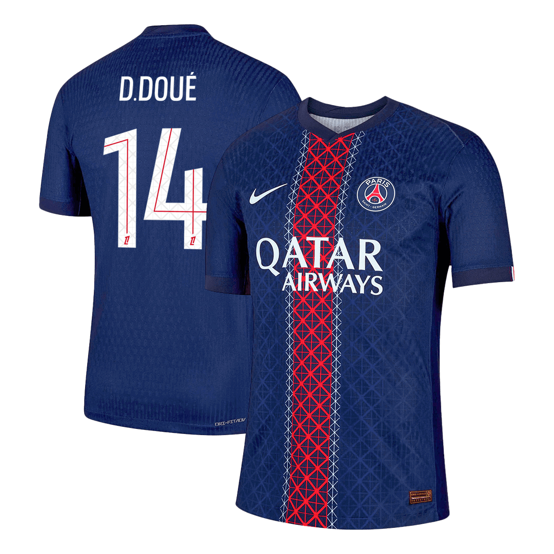 PSG D.DOUÉ #14 Home Soccer Jersey Authentic 2025/26 - Football Shirt | SmartJerseys | Official Quality