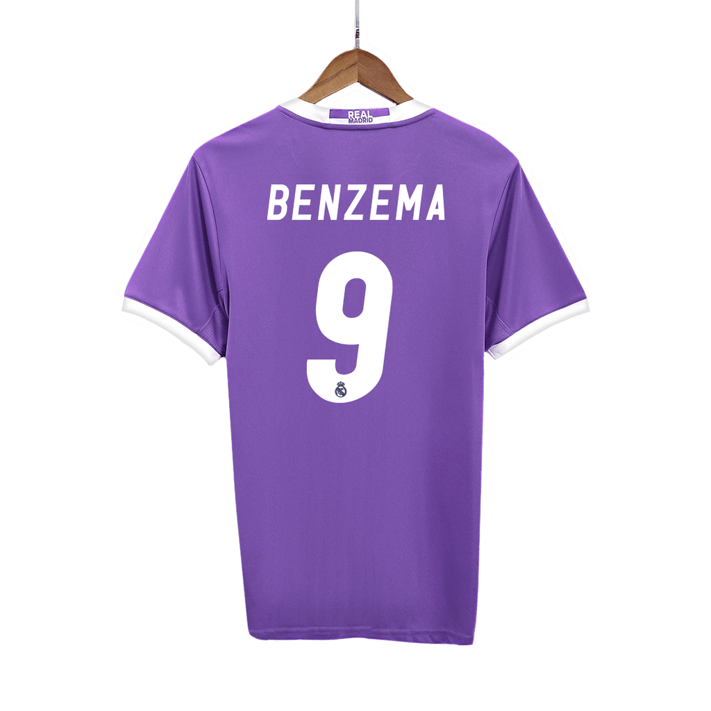 Real Madrid BENZEMA #9 Away Soccer Jersey Retro 2016/17 - Football Shirt | SmartJerseys | Official Quality