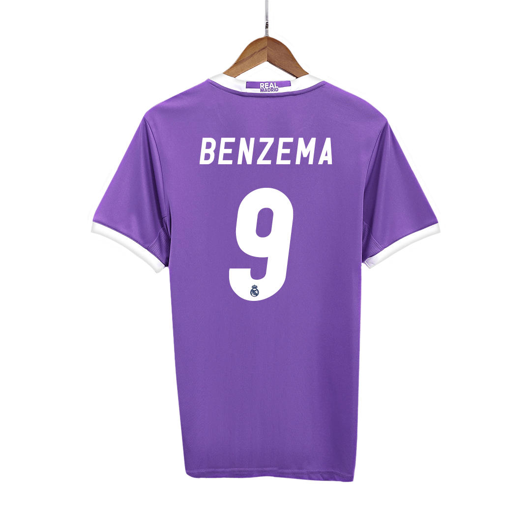 Real Madrid BENZEMA #9 Away Soccer Jersey Retro 2016/17 - Football Shirt | SmartJerseys | Official Quality