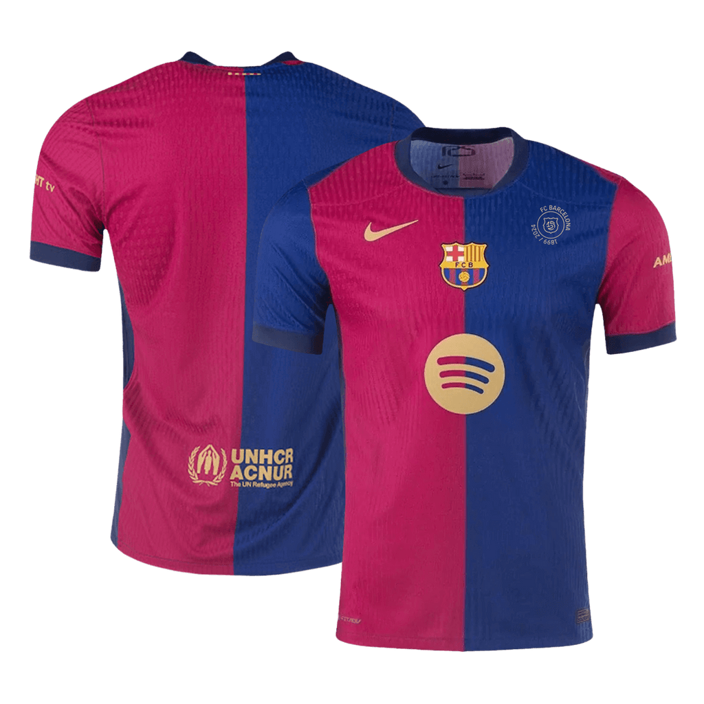 Camiseta de fútbol local del Barcelona 2024/25 auténtica - 125.º aniversario (logotipo de Spotify sin texto)