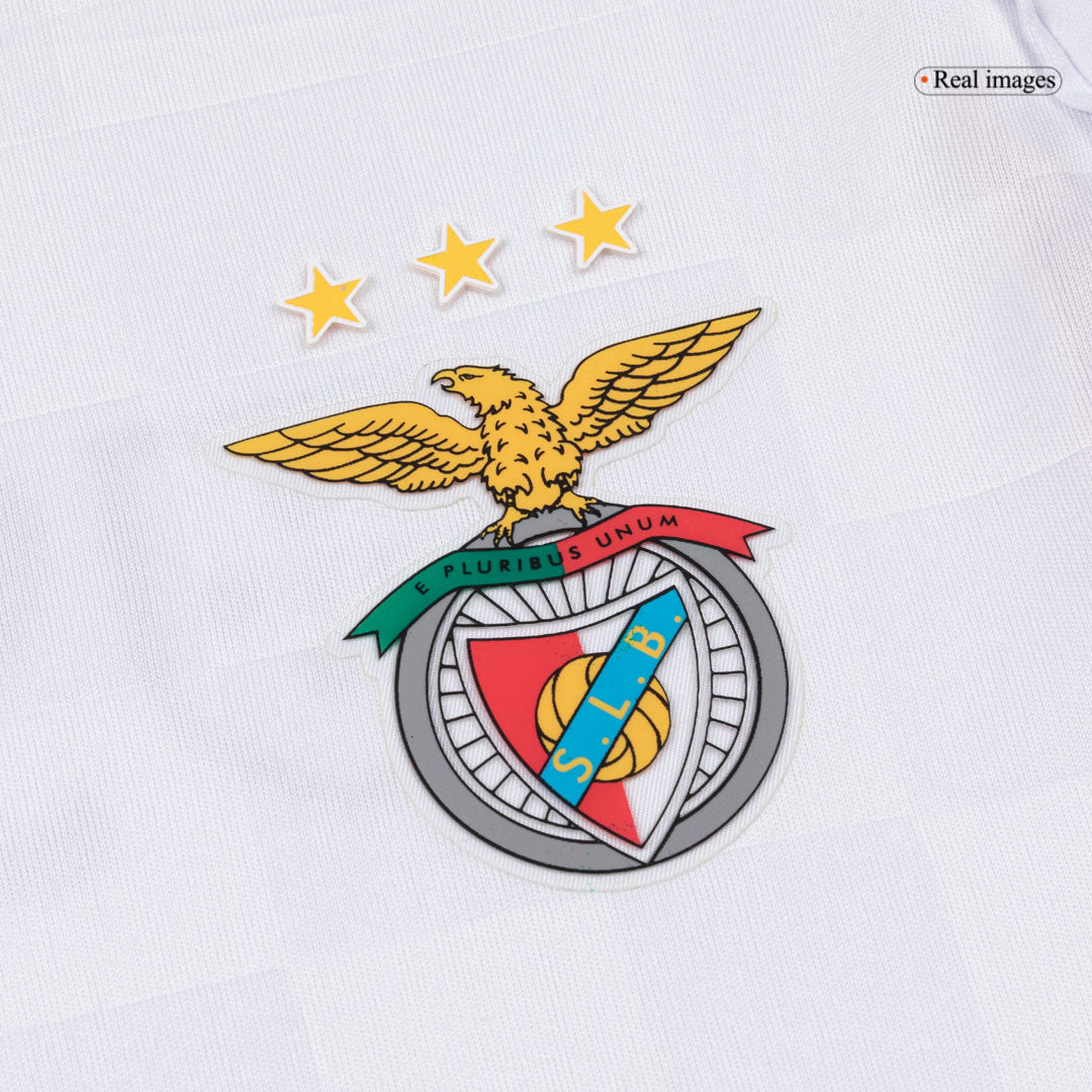 Kid's Benfica Third Away Soccer Jersey Kit 25/26 White