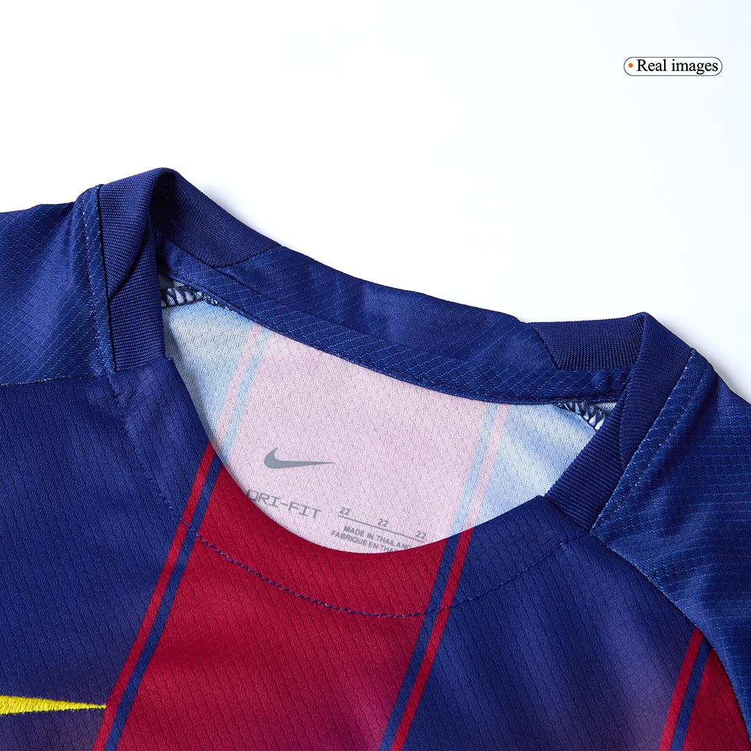 Camiseta de fútbol local del Barcelona 2025/26 para niños (camiseta y pantalón corto)