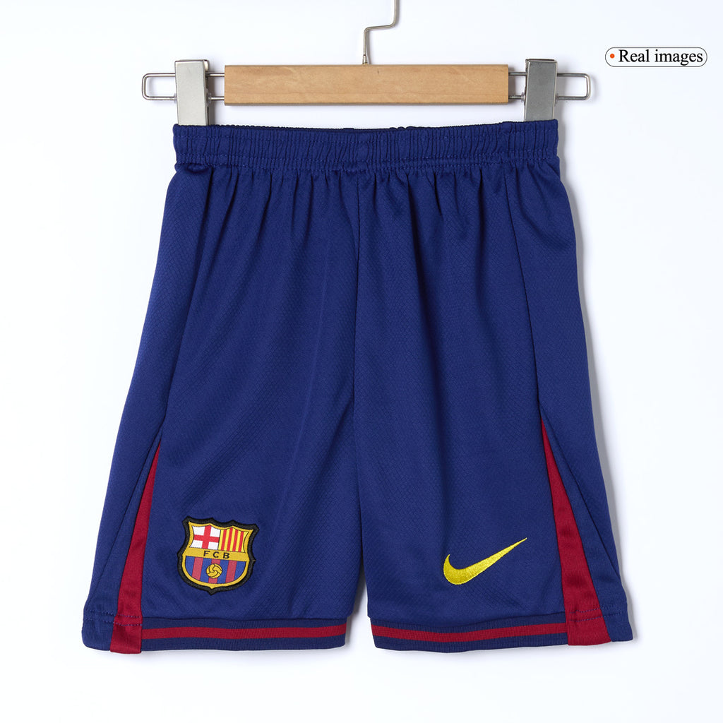 Camiseta de fútbol local del Barcelona 2025/26 para niños (camiseta y pantalón corto)