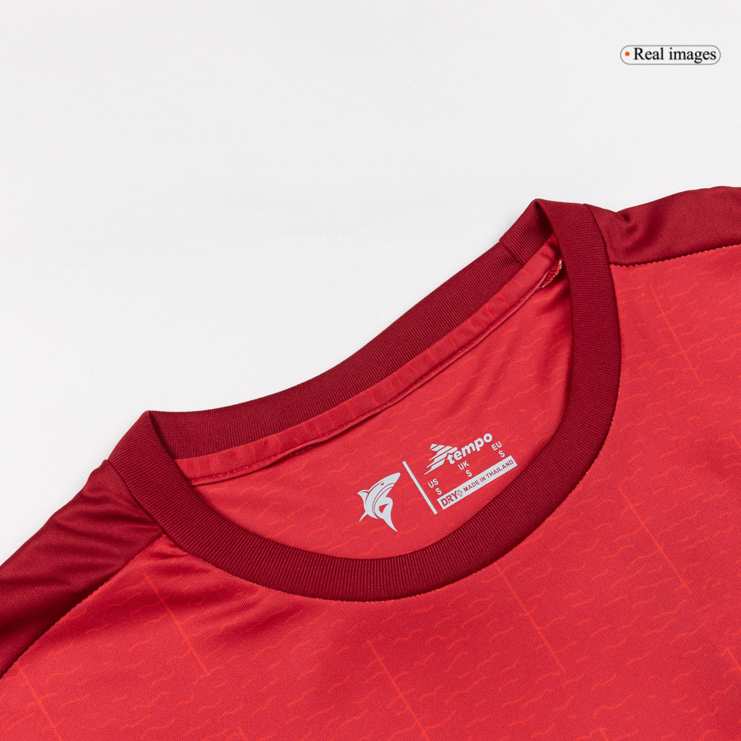 Camiseta de fútbol de la tercera equipación de Cabo Verde 2025, roja