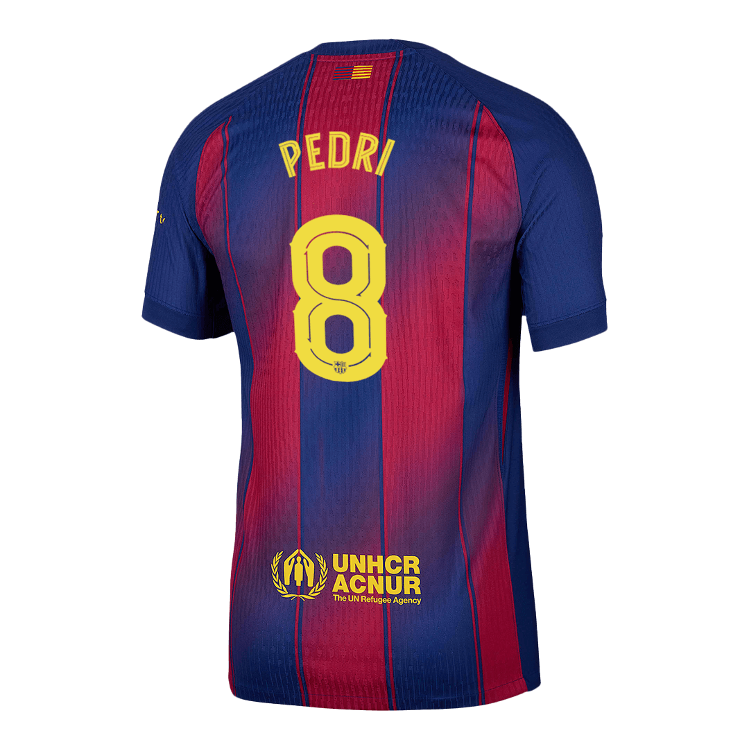 Barcelona PEDRI #8 Home Soccer Jersey Authentic 2025/26 - UCL Edition