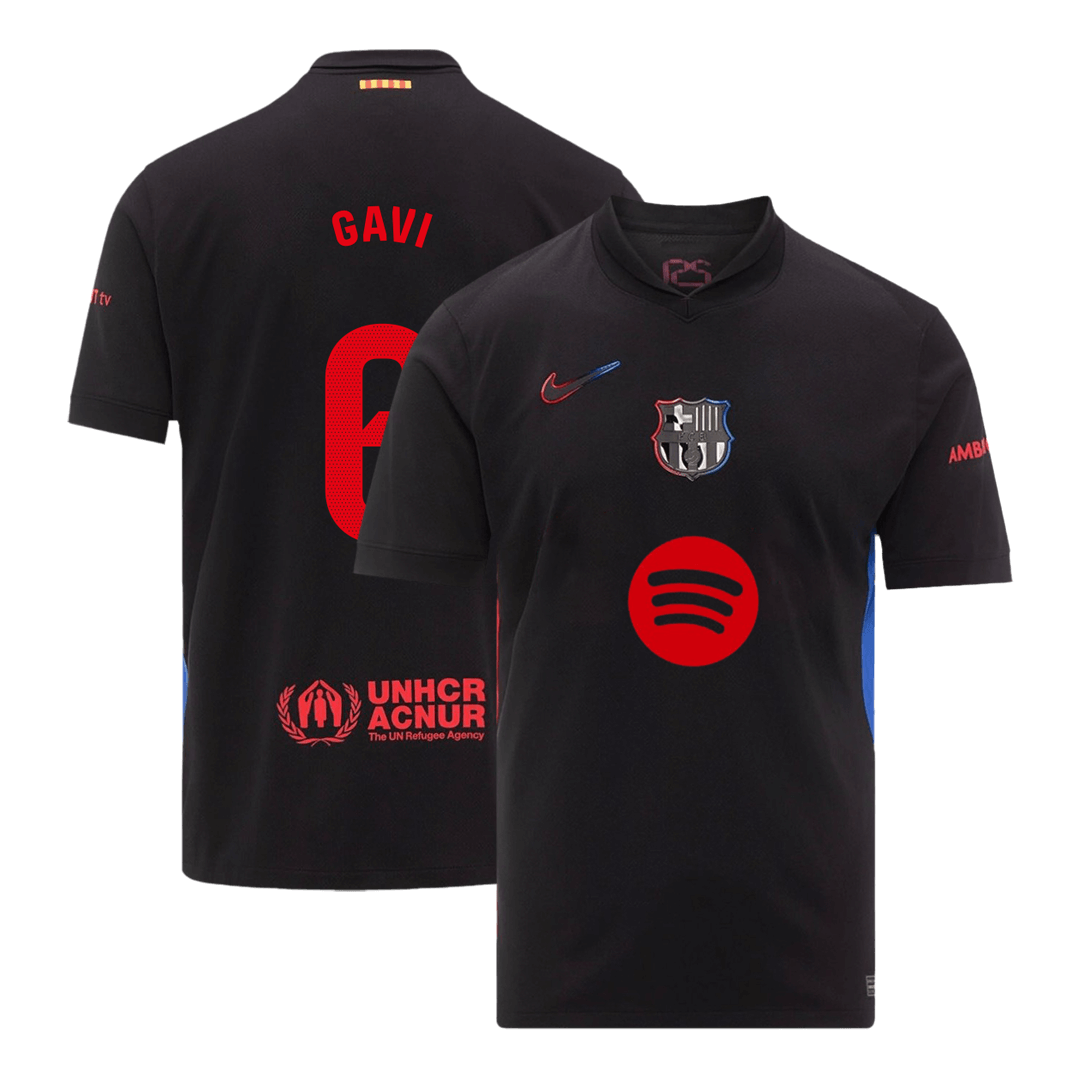 Barcelona GAVI #6 Away Soccer Jersey 2024/25- Spotify Logo Without Text - Football Shirt | SmartJerseys | Official Quality