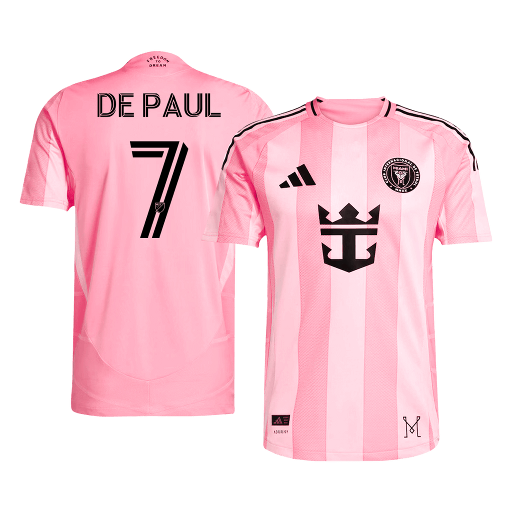 Inter Miami CF DE PAUL #7 Home Soccer Jersey Authentic 2025 - Football Shirt | SmartJerseys | Official Quality
