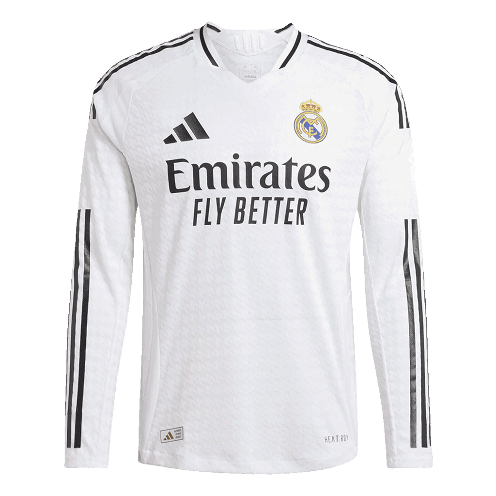 Authentic Real Madrid Long Sleeve Home Jersey 2024/25 - Football Shirt | SmartJerseys | Official Quality