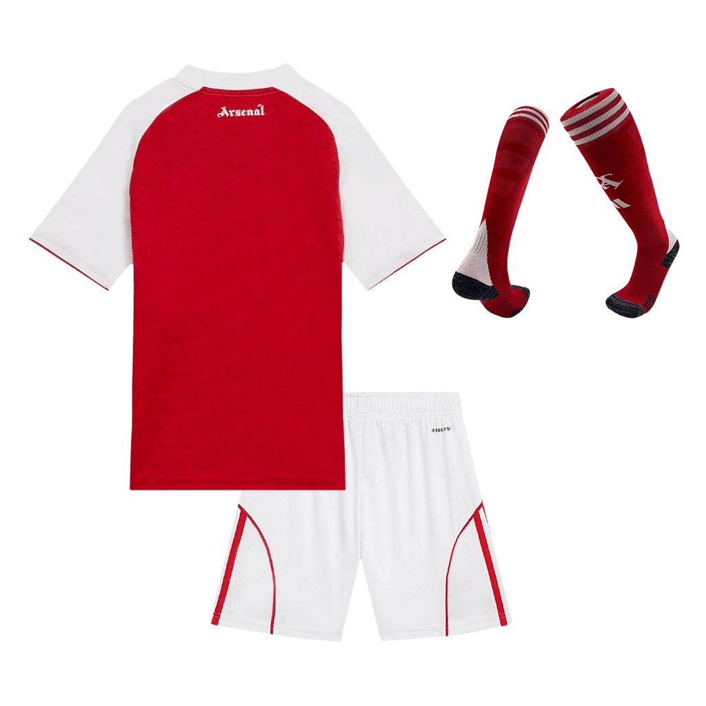 Kid's Arsenal Home Soccer Jersey Kit(Jersey+Shorts) 2025/26 Red