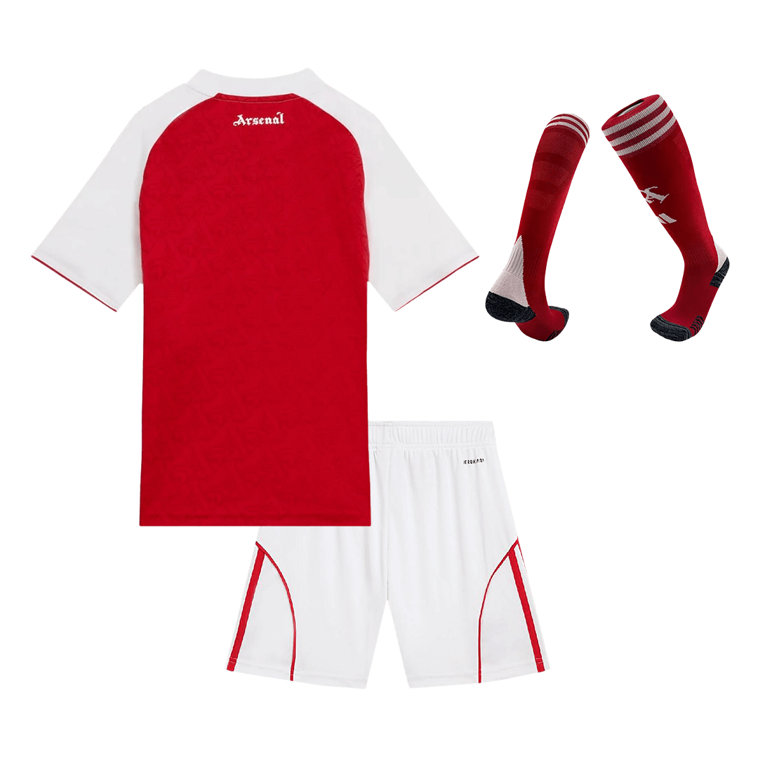 Kid's Arsenal Home Soccer Jersey Kit(Jersey+Shorts) 2025/26 Red