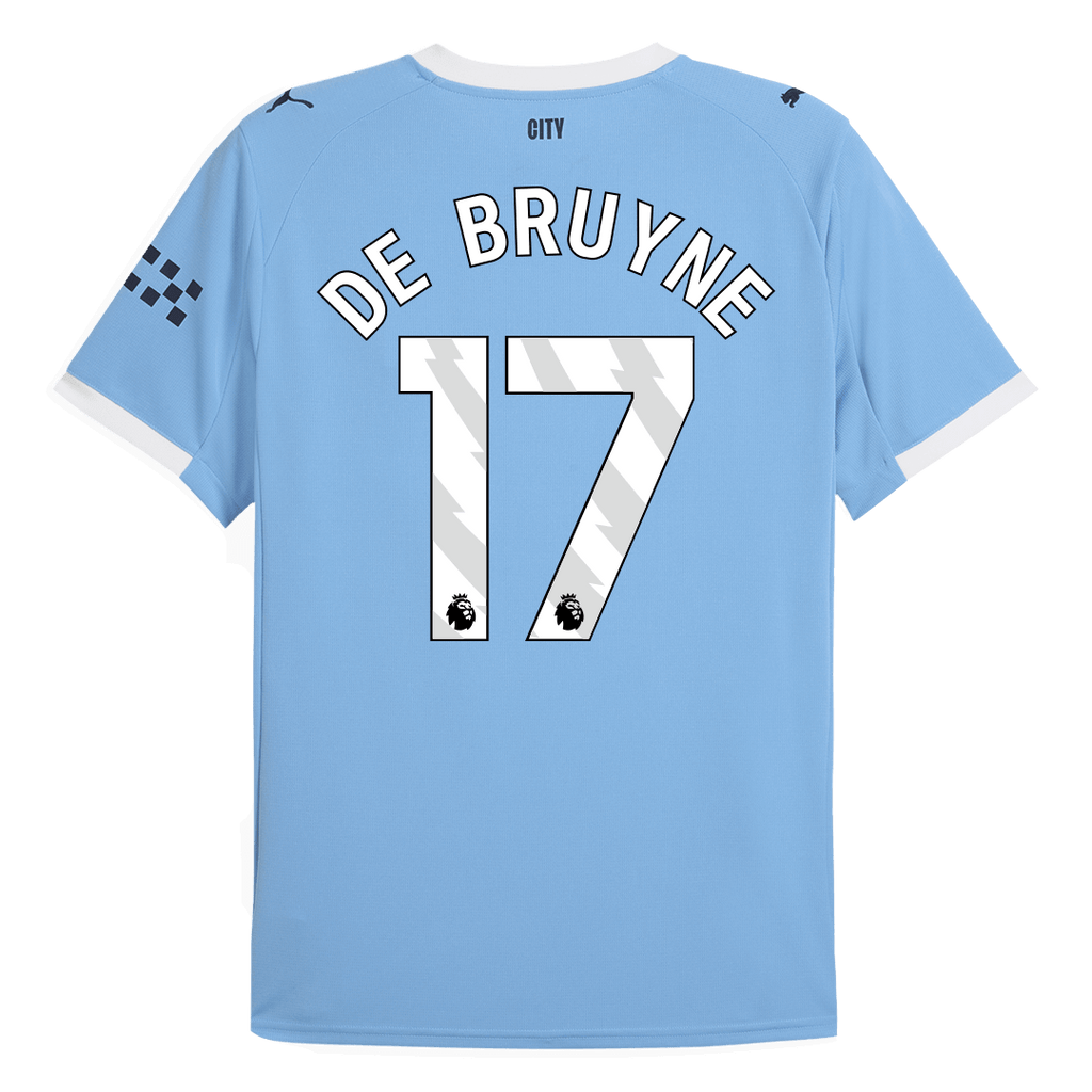 DE BRUYNE #17 Manchester City Home Soccer Jersey 2025/26 Blue