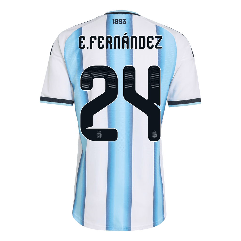 E. FERNÁNDEZ #24 Player Version Argentina Home Soccer Jersey World Cup 2026 Blue&White