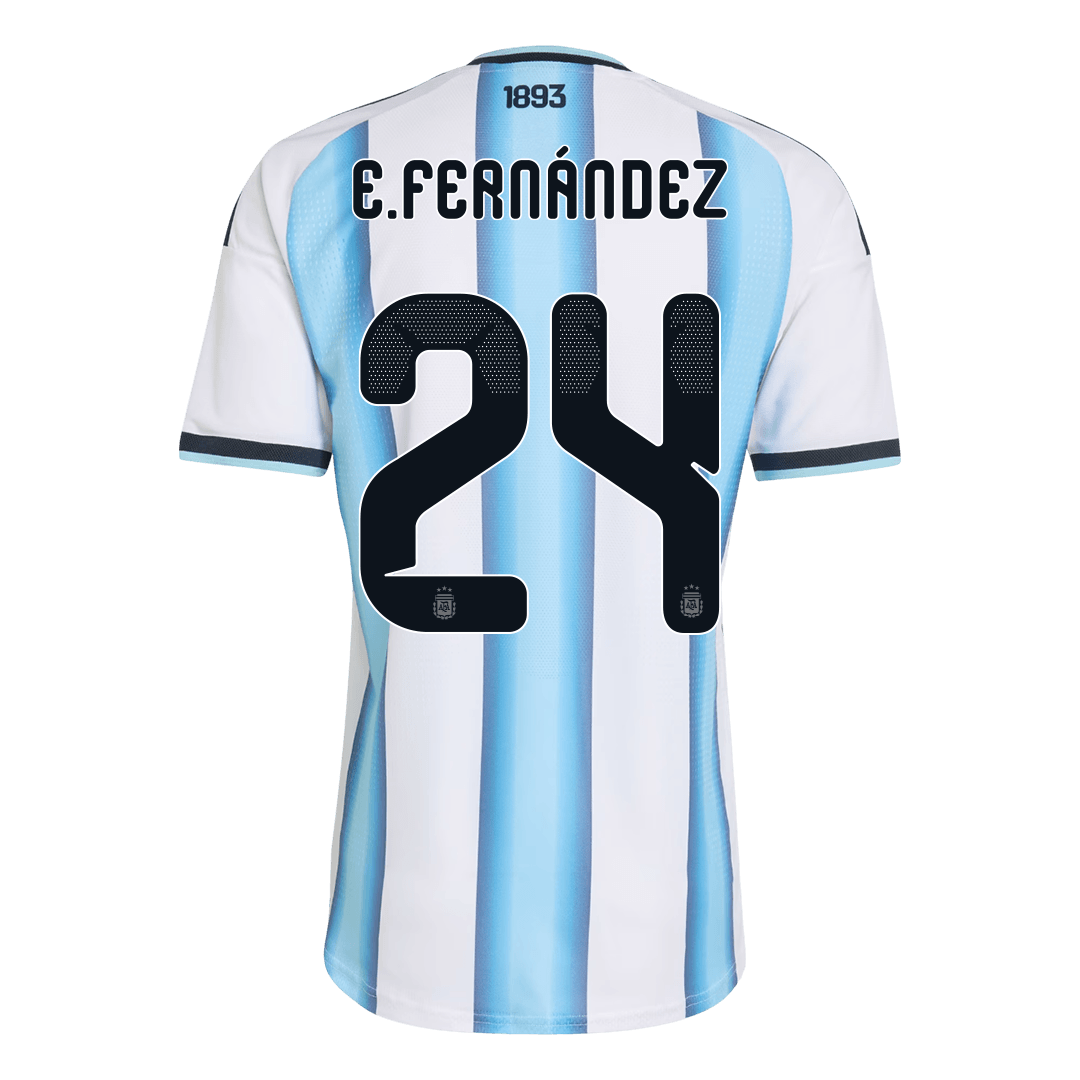 E. FERNÁNDEZ #24 Player Version Argentina Home Soccer Jersey World Cup 2026 Blue&White