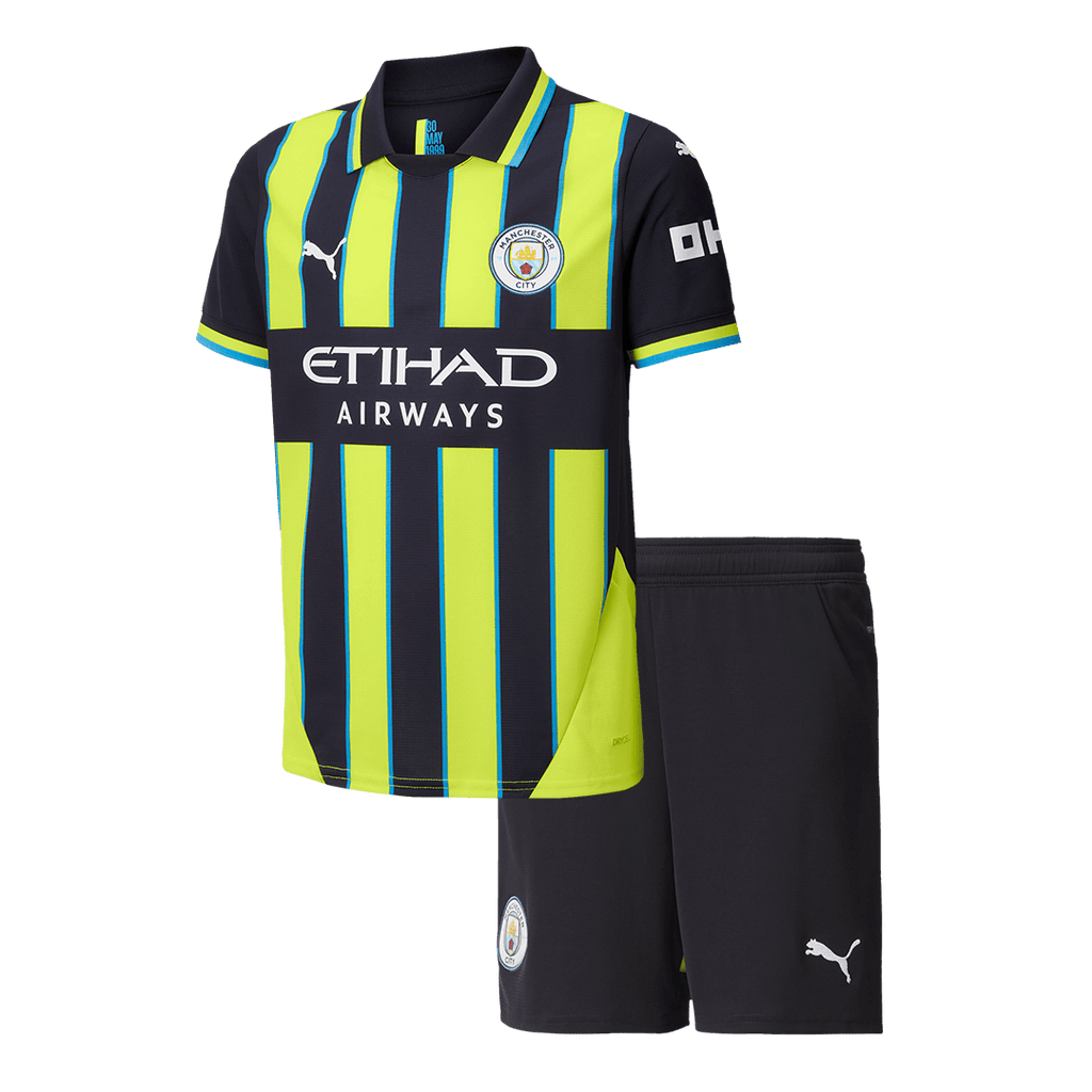 Manchester City Away Soccer Jersey Kit 2024/25 Kids(Jersey+Shorts) - Football Shirt | SmartJerseys | Official Quality