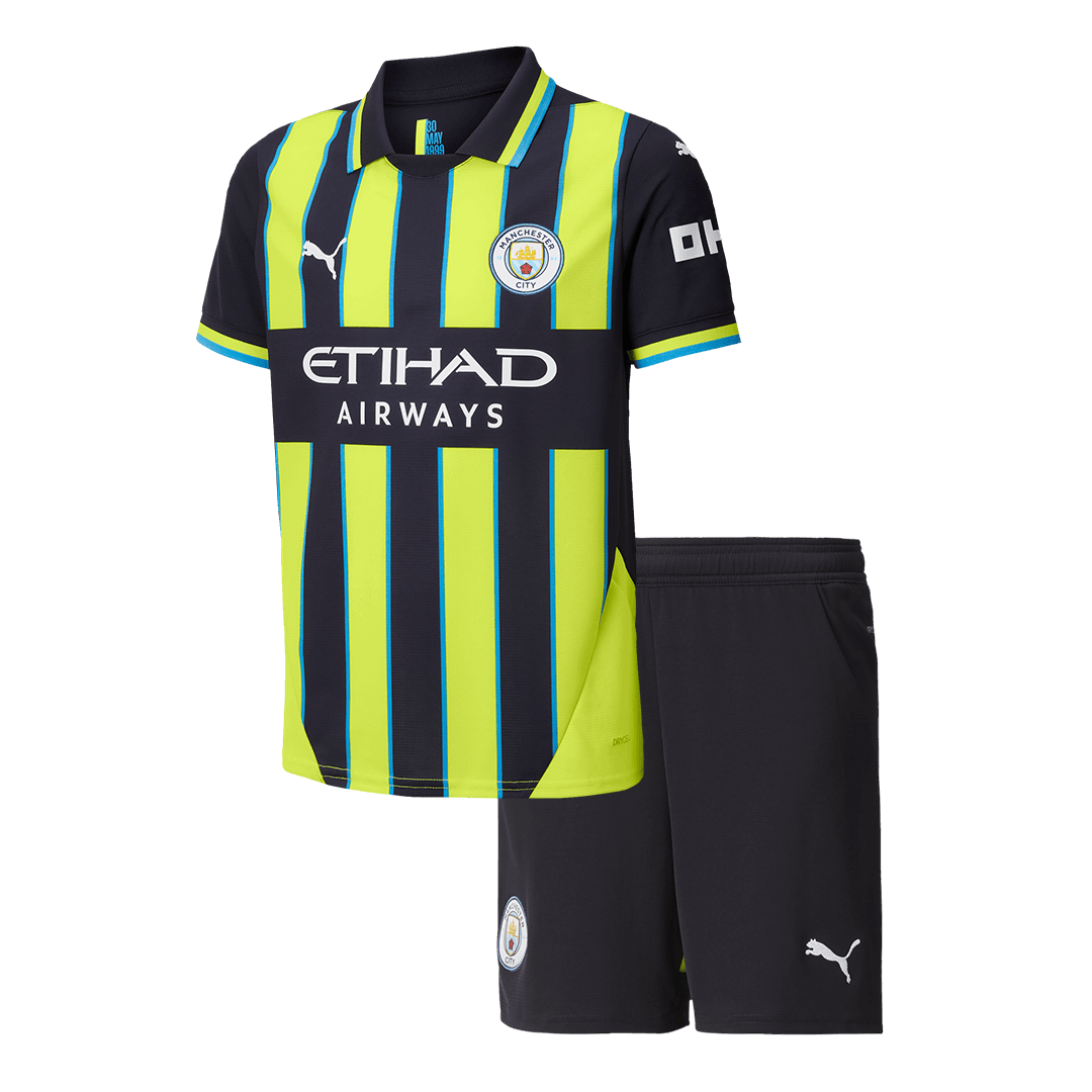 Manchester City Away Soccer Jersey Kit 2024/25 Kids(Jersey+Shorts) - Football Shirt | SmartJerseys | Official Quality
